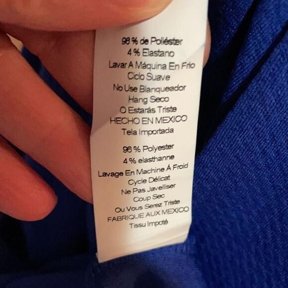 ✨LuLaRoe Colorblock Coral & Blue Amelia Dress with pockets - Picture 5 of 5